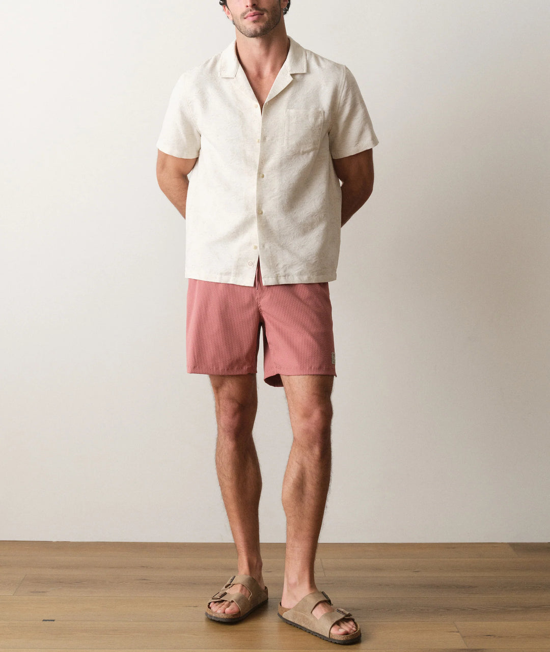 Lined Sport & Swim Short 6" Withered Rose Stripe