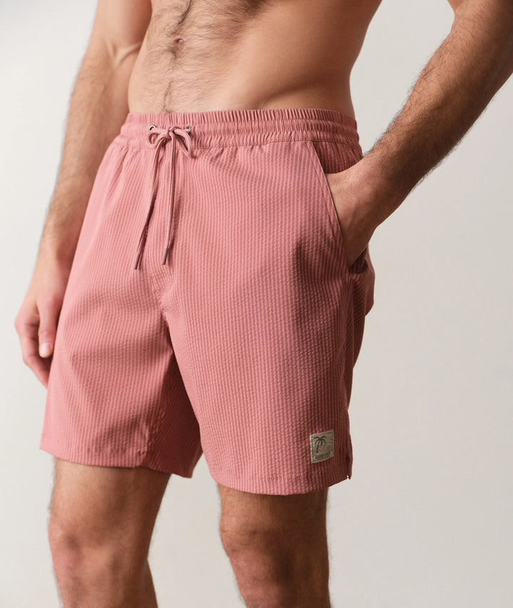 Lined Sport & Swim Short 6" Withered Rose Stripe