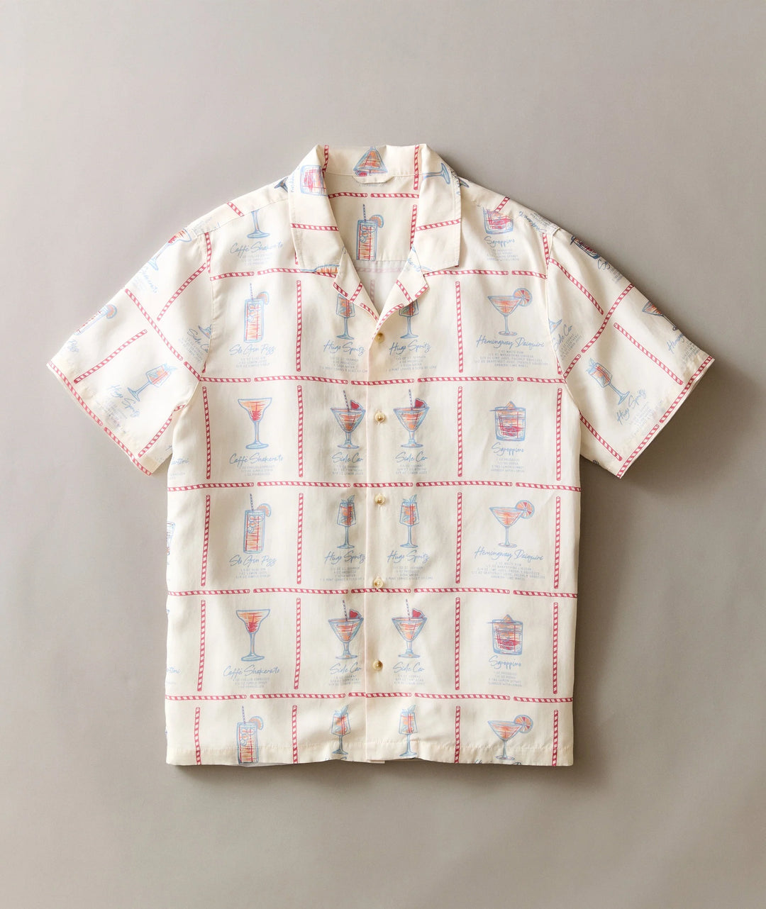 Luzio Resort Shirt Multi Happy Hour Print