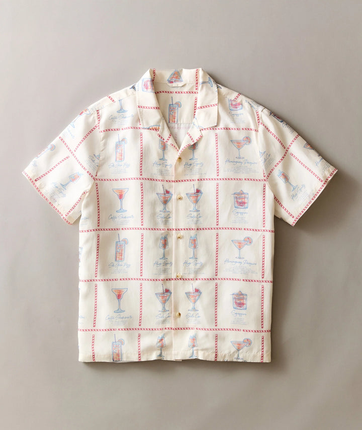 Luzio Resort Shirt Multi Happy Hour Print