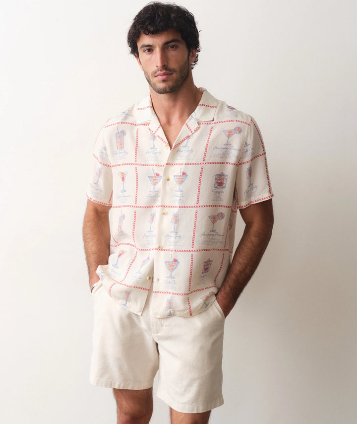 Luzio Resort Shirt Multi Happy Hour Print