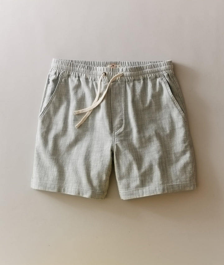 Saturday Beach Short 6" Green Stripe