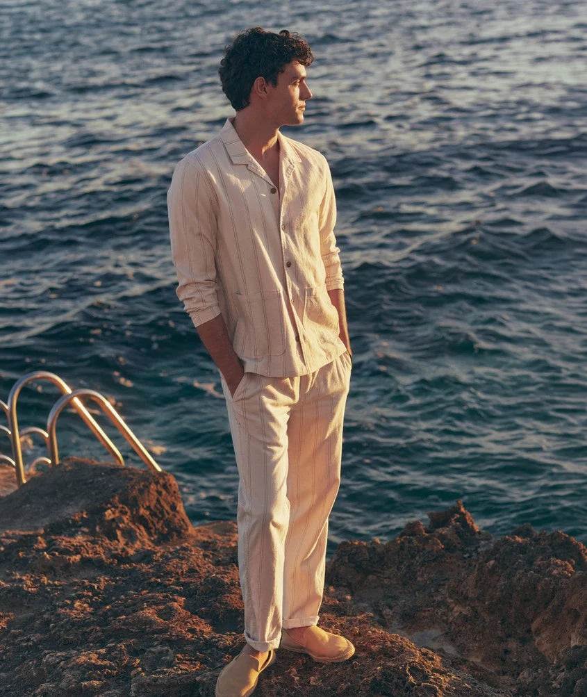 Sergio Hemp Overshirt Natural/Brown