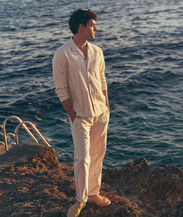 Sergio Hemp Overshirt Natural/Brown