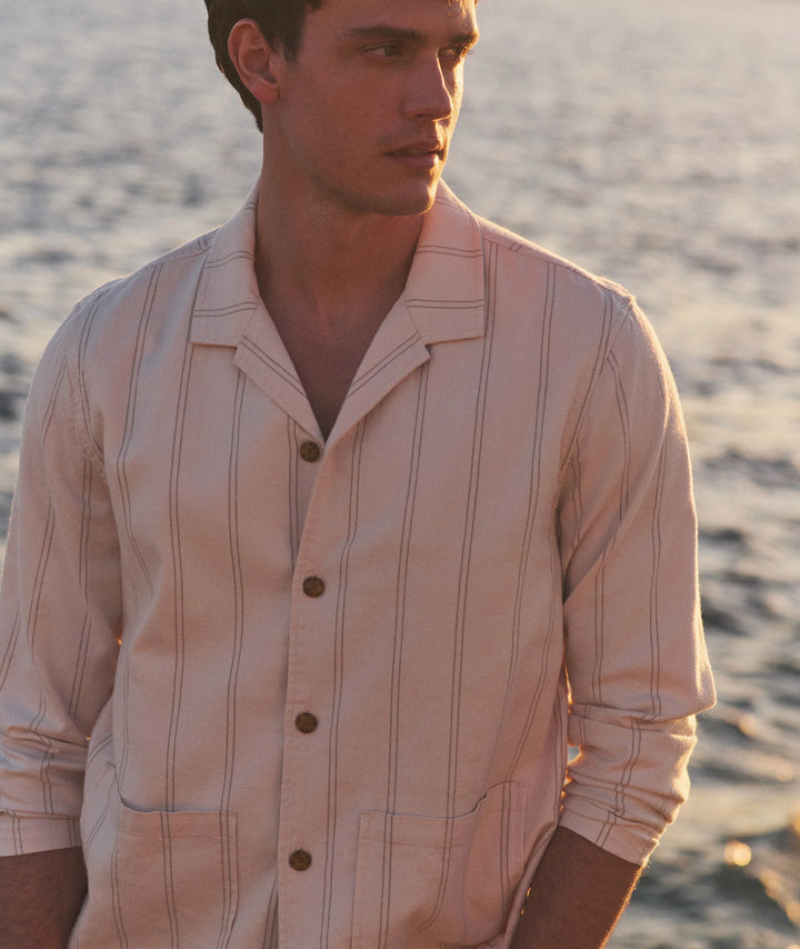 Sergio Hemp Overshirt Natural/Brown