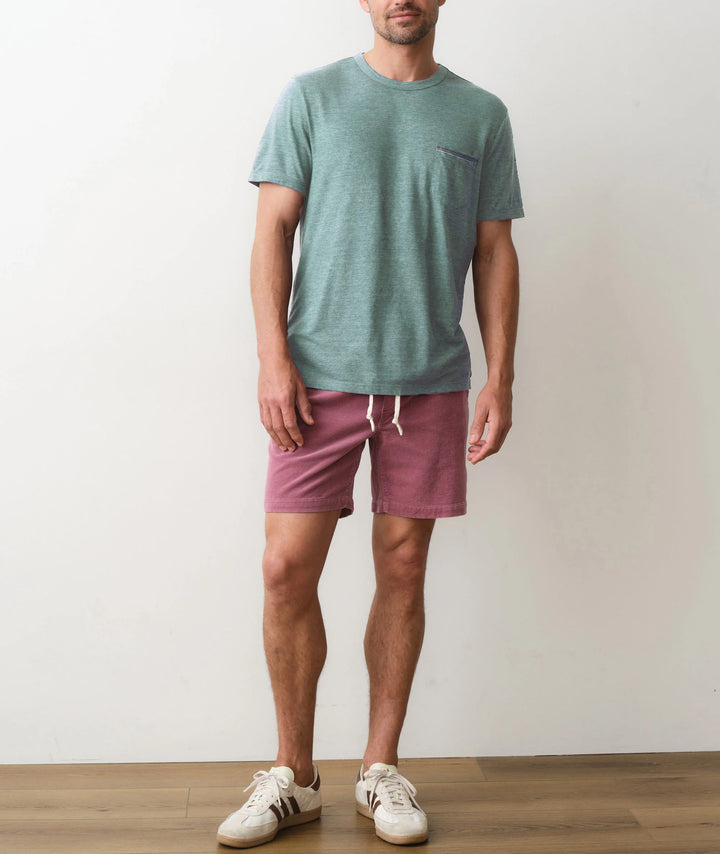Signature Embroidered Pocket Tee Deep Sea