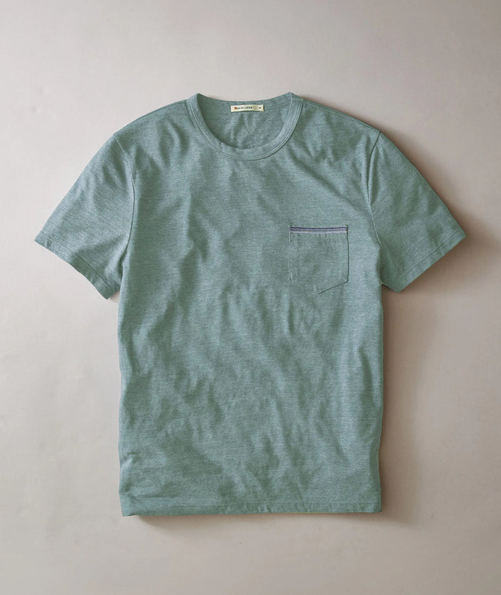 Signature Embroidered Pocket Tee Deep Sea