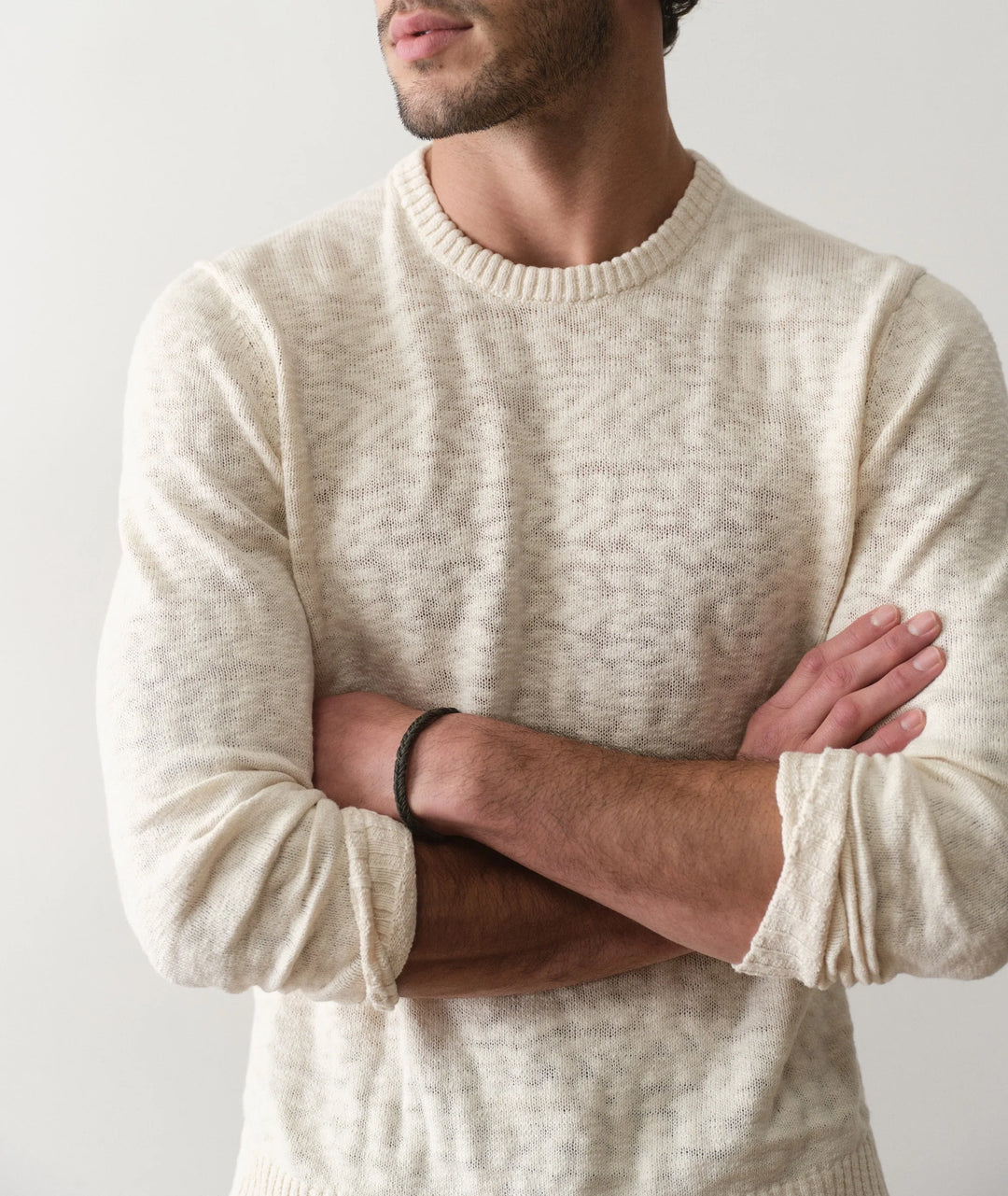 Slub Crew Sweater Natural