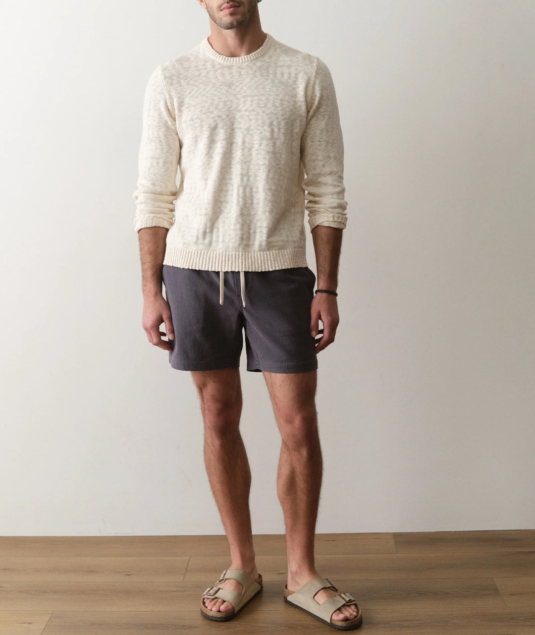 Slub Crew Sweater Natural