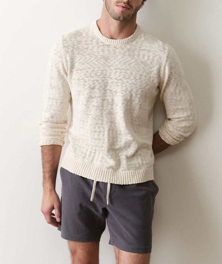 Slub Crew Sweater Natural