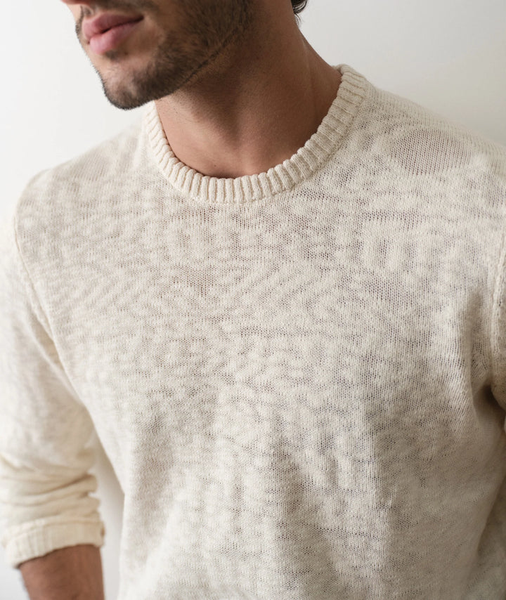 Slub Crew Sweater Natural