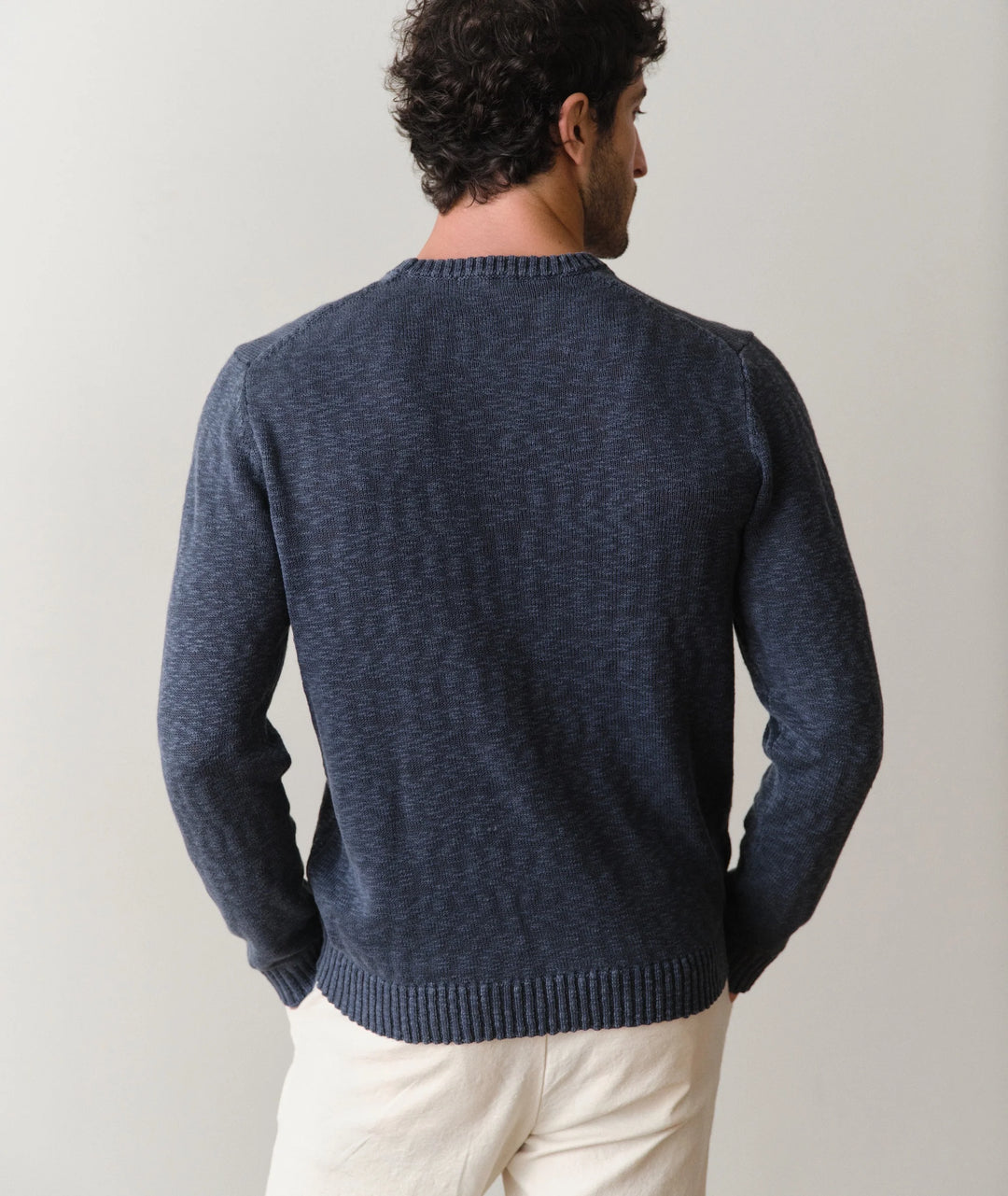 Slub Crew Sweater Vintage Indigo