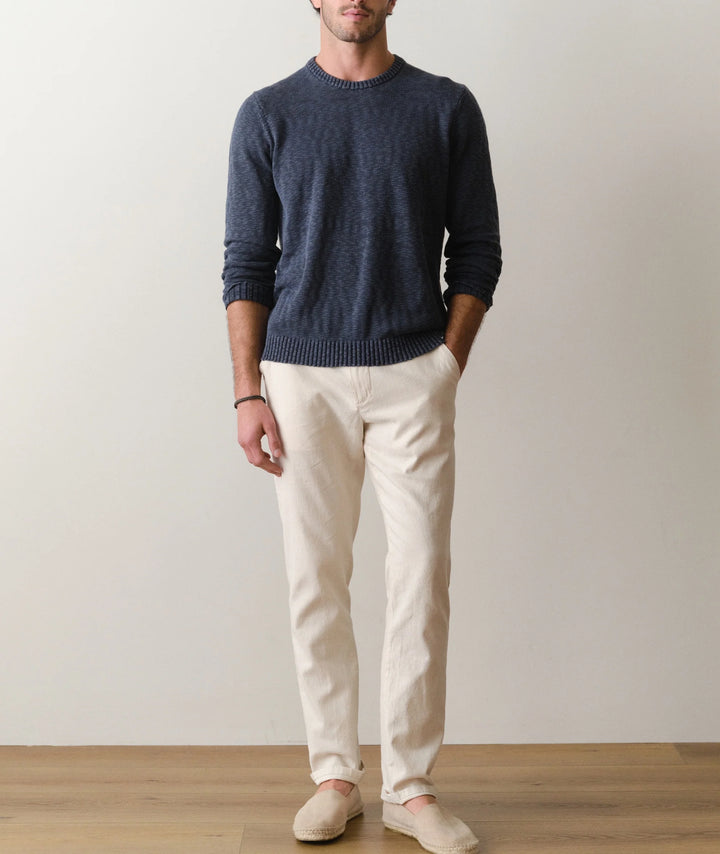 Slub Crew Sweater Vintage Indigo