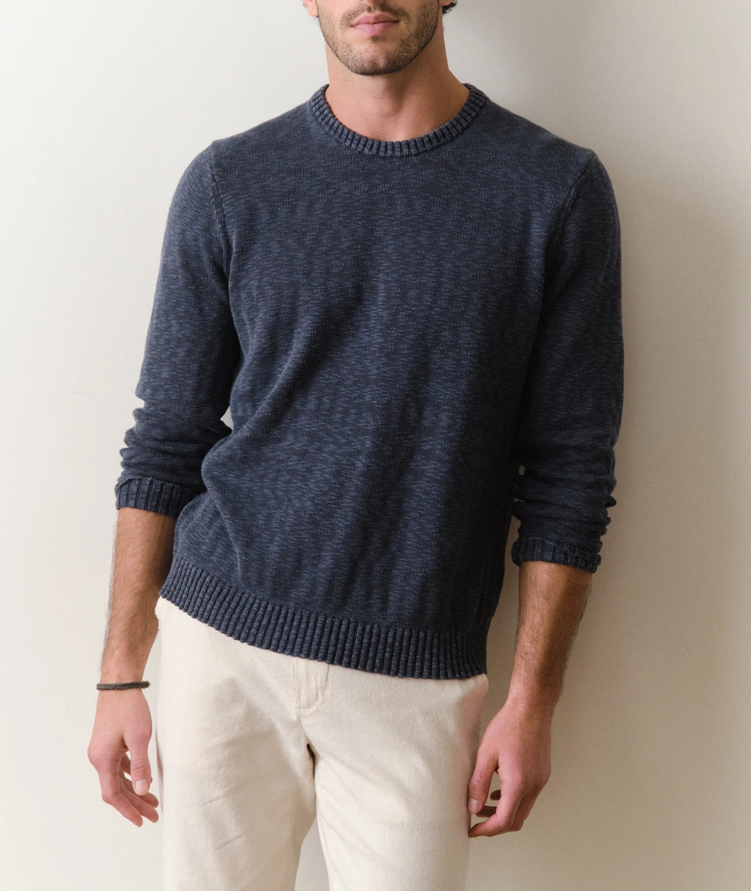 Slub Crew Sweater Vintage Indigo