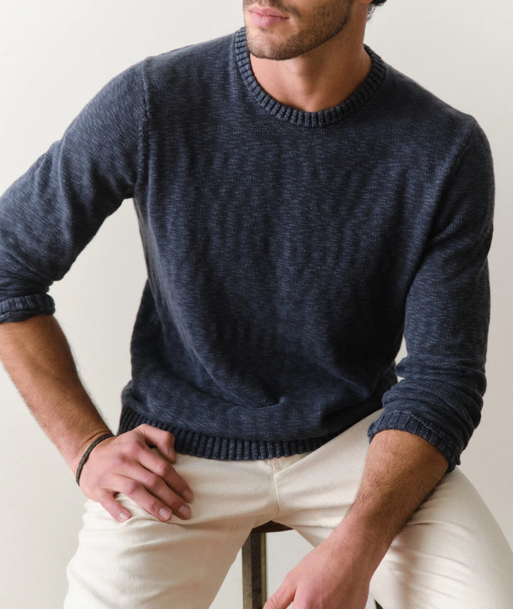 Slub Crew Sweater Vintage Indigo