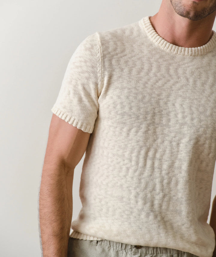 Slub Crew Sweater Tee Natural