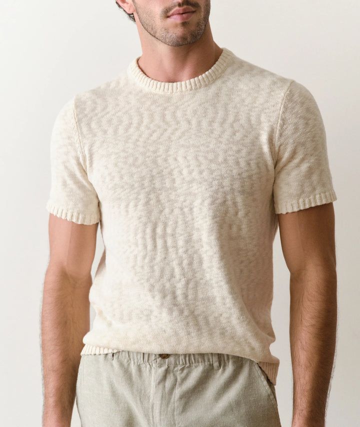 Slub Crew Sweater Tee Natural