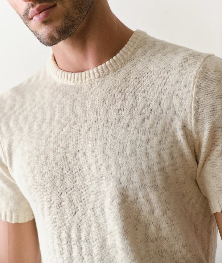 Slub Crew Sweater Tee Natural