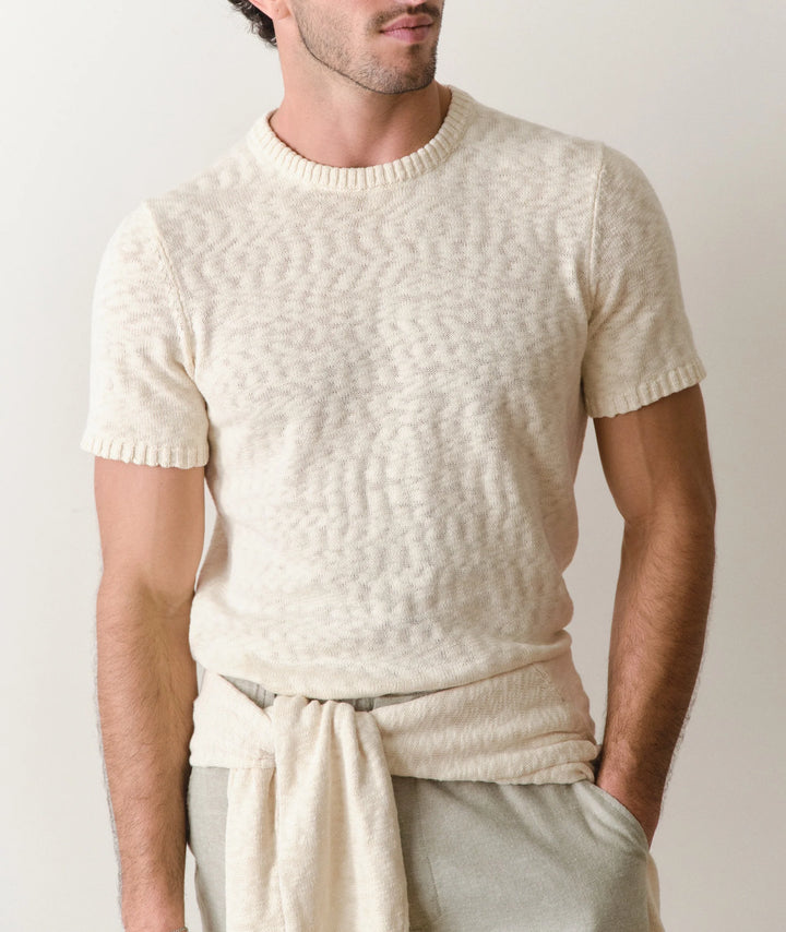 Slub Crew Sweater Tee Natural