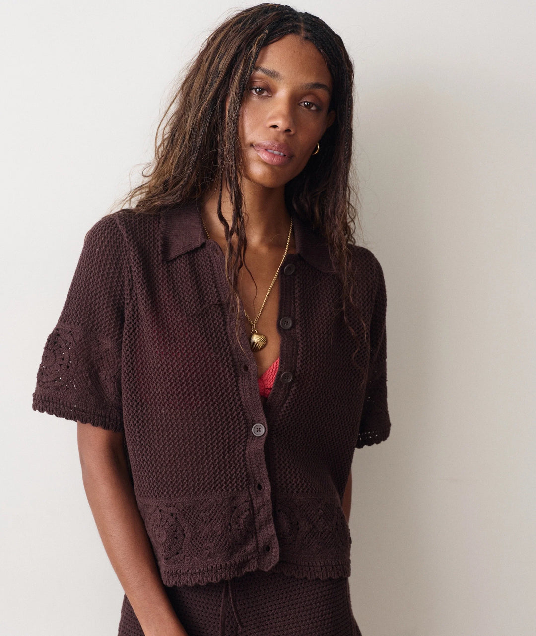 Celita Crochet Top Chocolate
