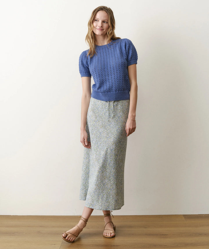 Ellie Puff Sleeve Sweater Bluebell