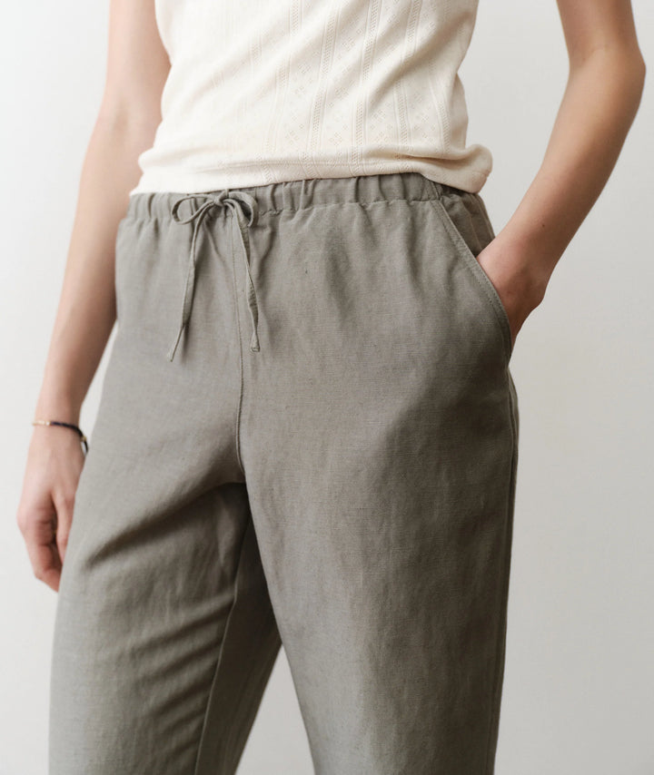Linen Drawstring Pant Sea Spray