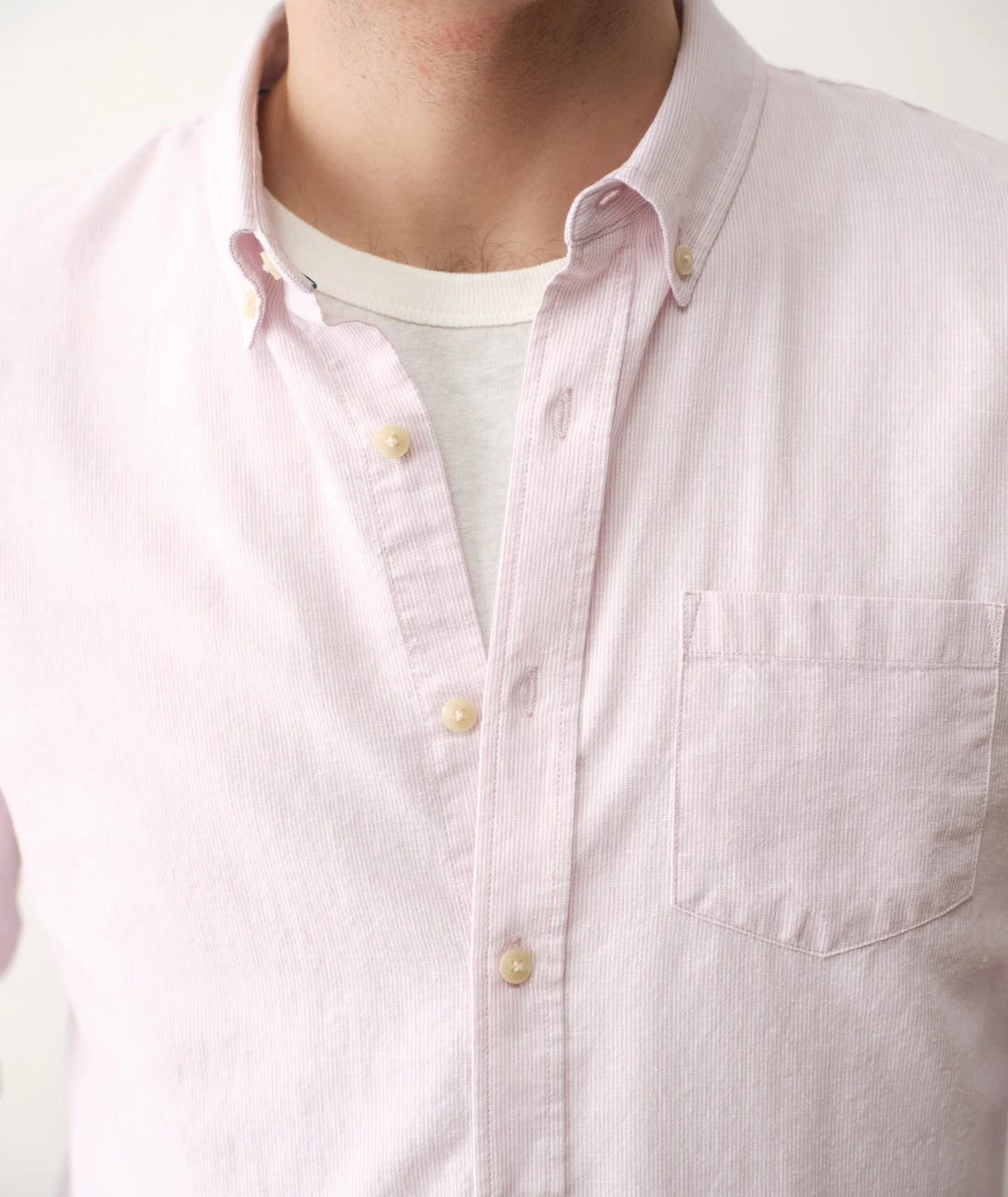 Better-Than-Linen Long Sleeve Shirt Lavender Mist Stripe