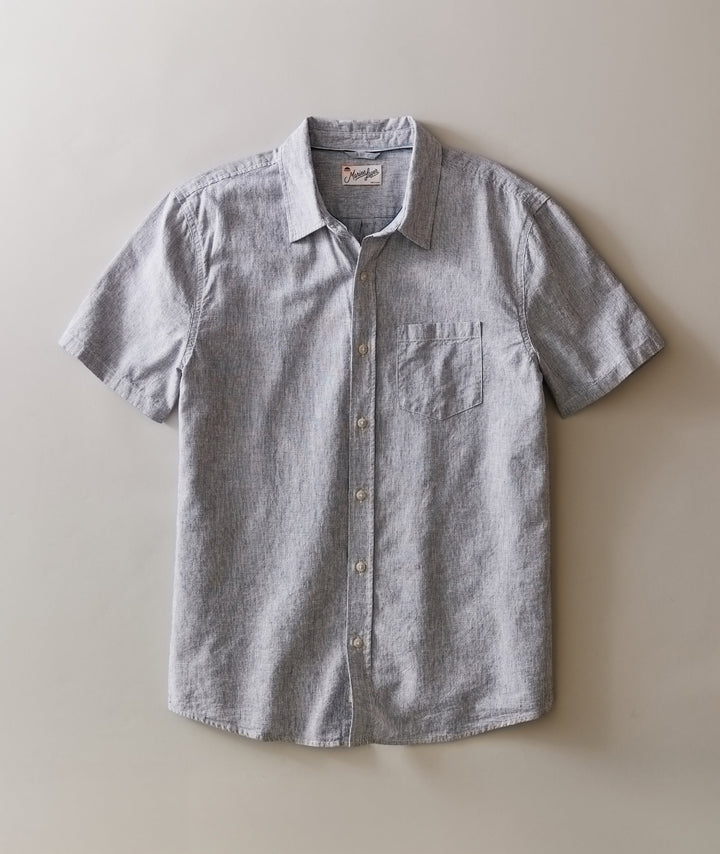 Better-Than-Linen Shirt Natural/Navy Stripe