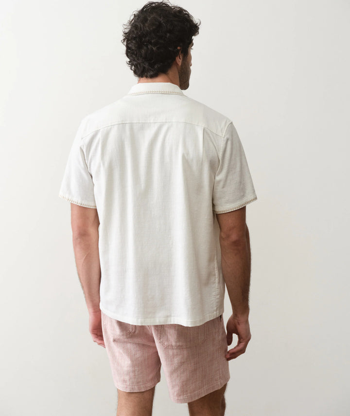 Embroidered Resort Shirt White