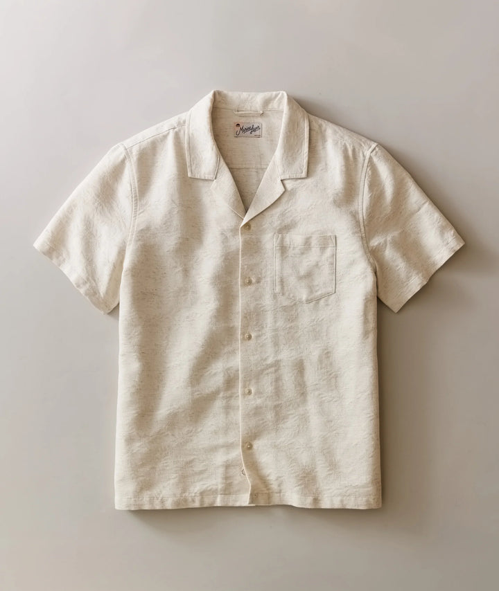 Jacquard Resort Shirt Natural/Tan