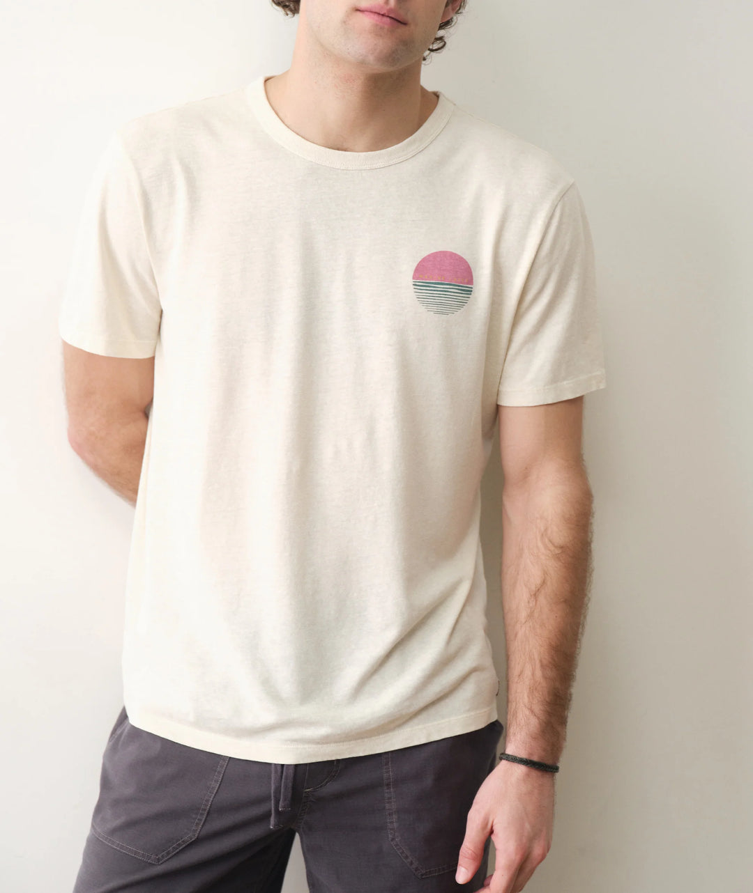 Relaxed Hemp Cotton Graphic Tee Whitecap