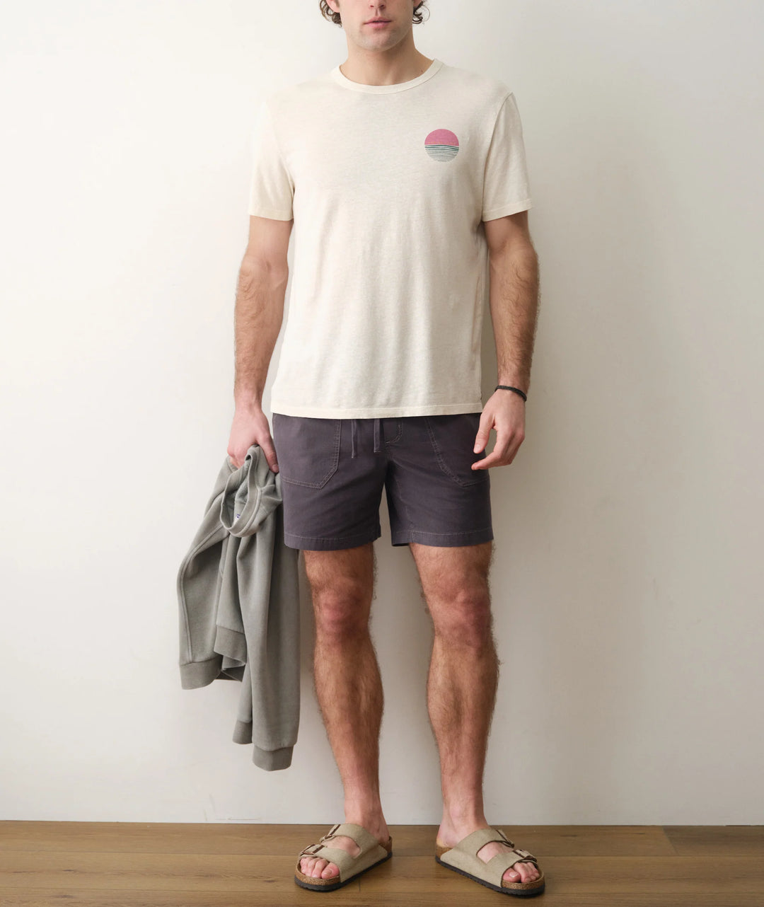 Relaxed Hemp Cotton Graphic Tee Whitecap
