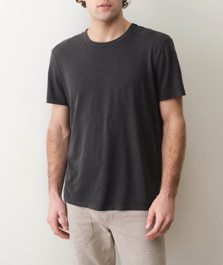Relaxed Hemp Cotton Tee Faded Black