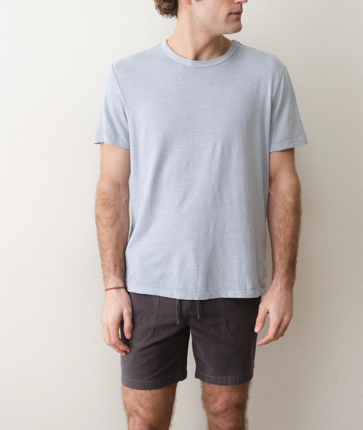 Relaxed Hemp Cotton Tee Soft Chambray