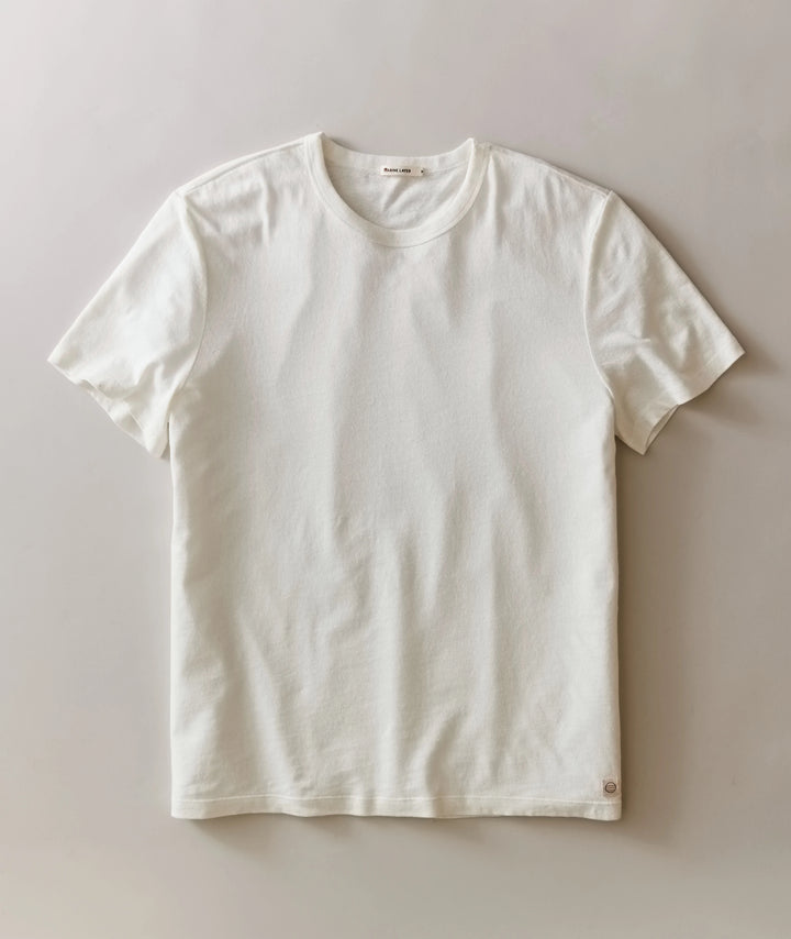 Relaxed Hemp Cotton Tee White