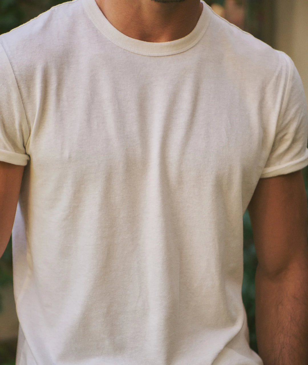 Relaxed Hemp Cotton Tee White