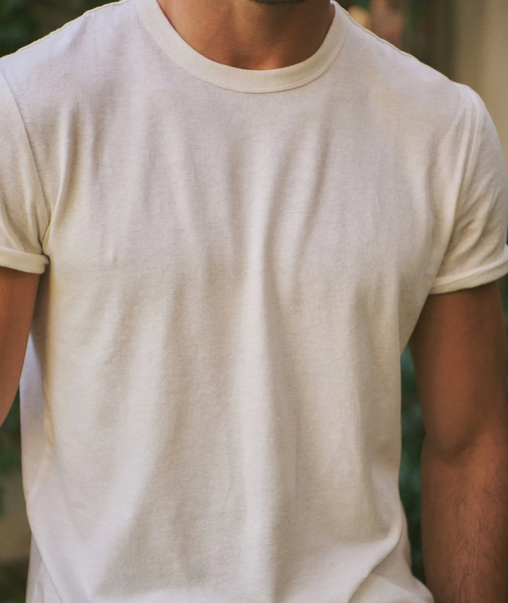 Relaxed Hemp Cotton Tee White