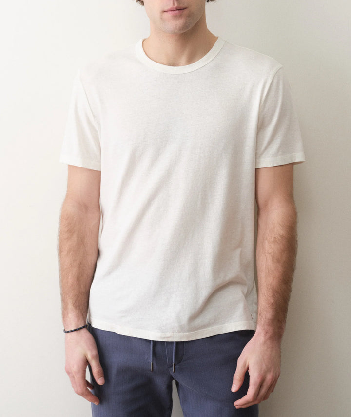 Relaxed Hemp Cotton Tee White