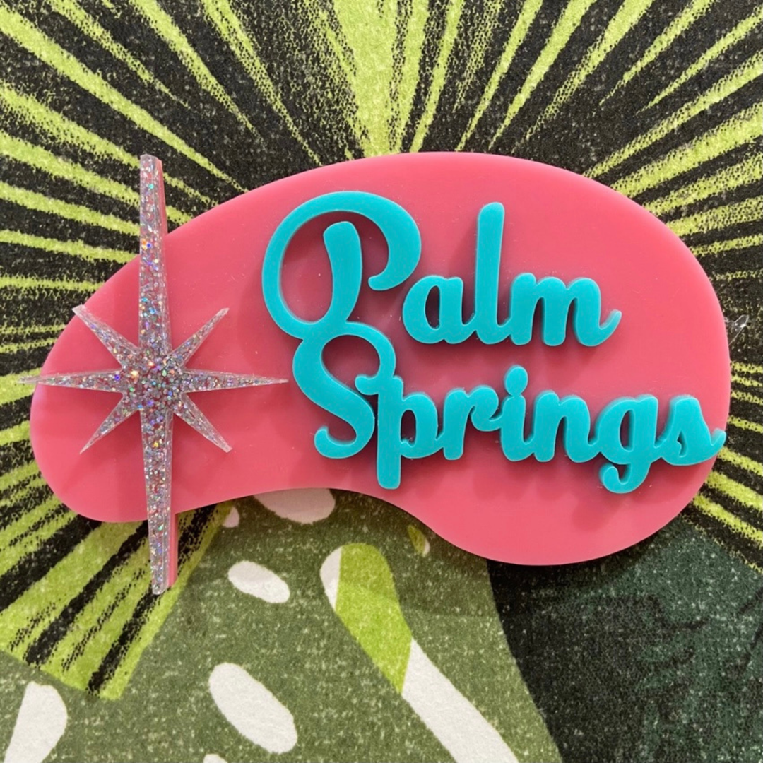 Pink Palm Springs Magnet