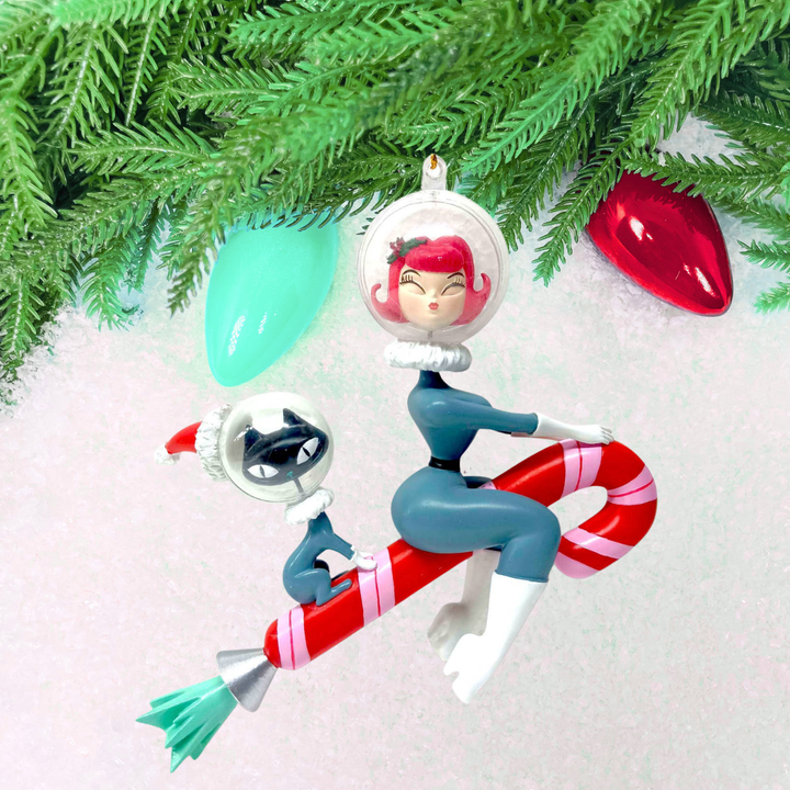 Stella & Orbit Rocket Girl on Candy Cane by Miss Fluff
