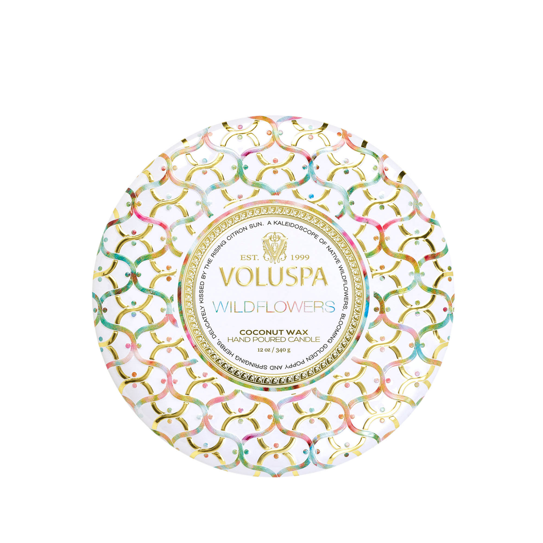 Wildflowers 3 Wick Tin Candle
