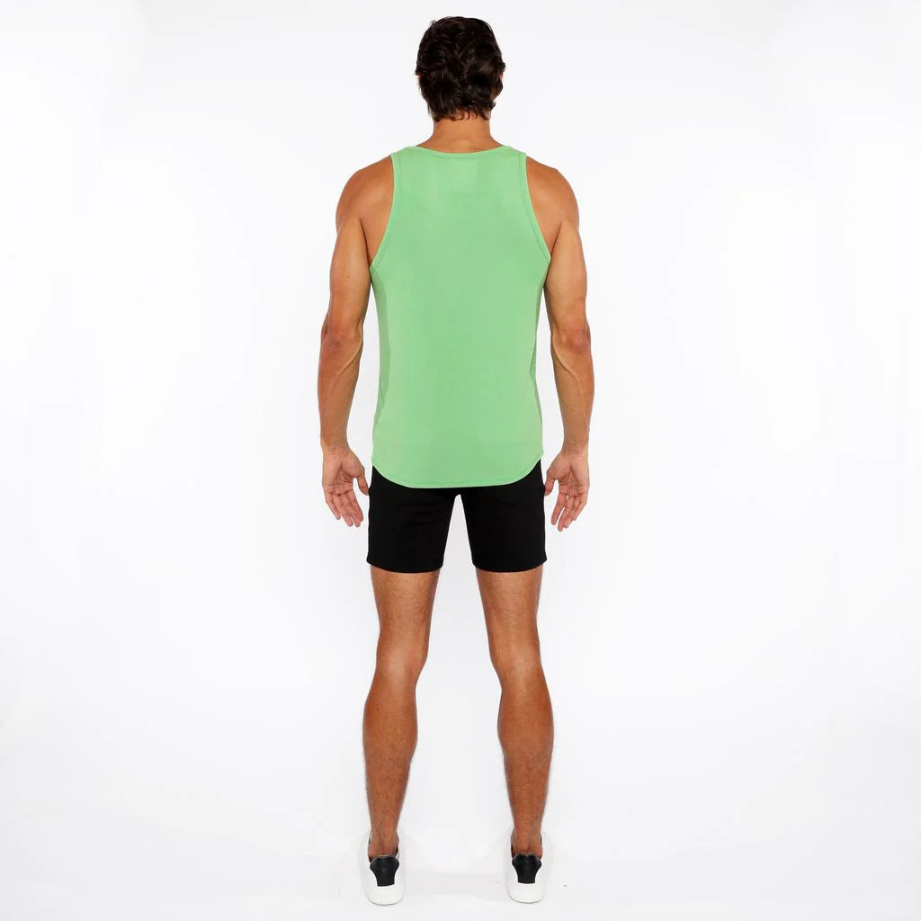 Pear Green Rib Stretch Modal Tank Sta-16004-02