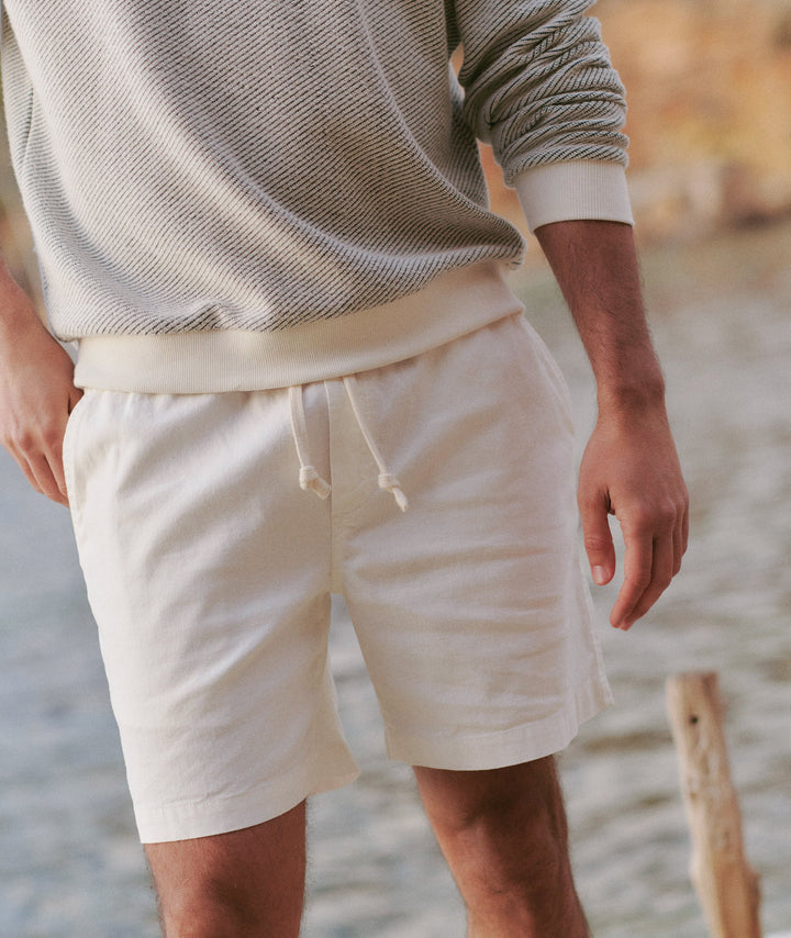 Saturday Beach Short 6" White