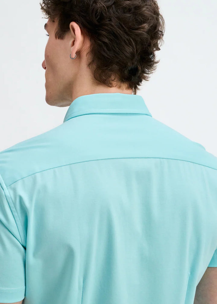 Solid Stretch Jersey Knit Short Sleeve Shirt St-963