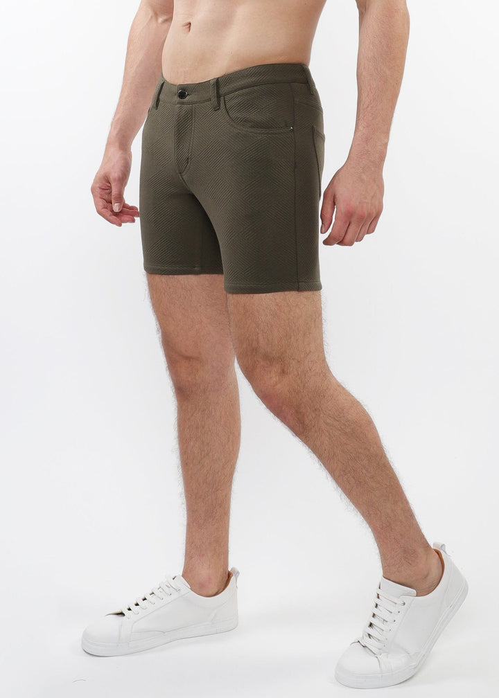 Army Parquet 5" Inseam Jacquard Stretch Knit Jeans Shorts St-1932-80