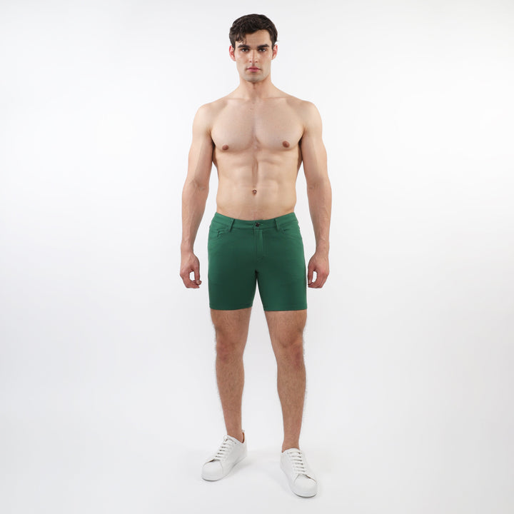 Laurel 5" Inseam Solid Stretch Knit Jeans Shorts St-1932
