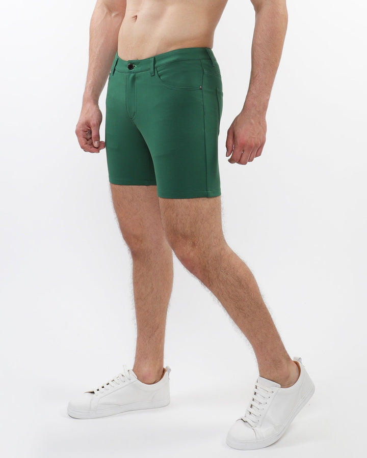 Laurel 5" Inseam Solid Stretch Knit Jeans Shorts St-1932