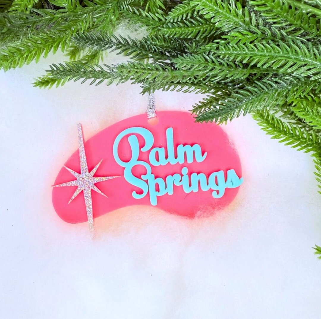 Pink Palm Springs Ornament