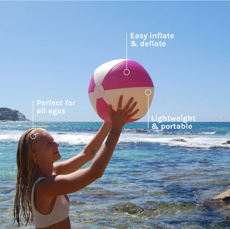 Inflatable Beach Ball Pool Party Magenta
