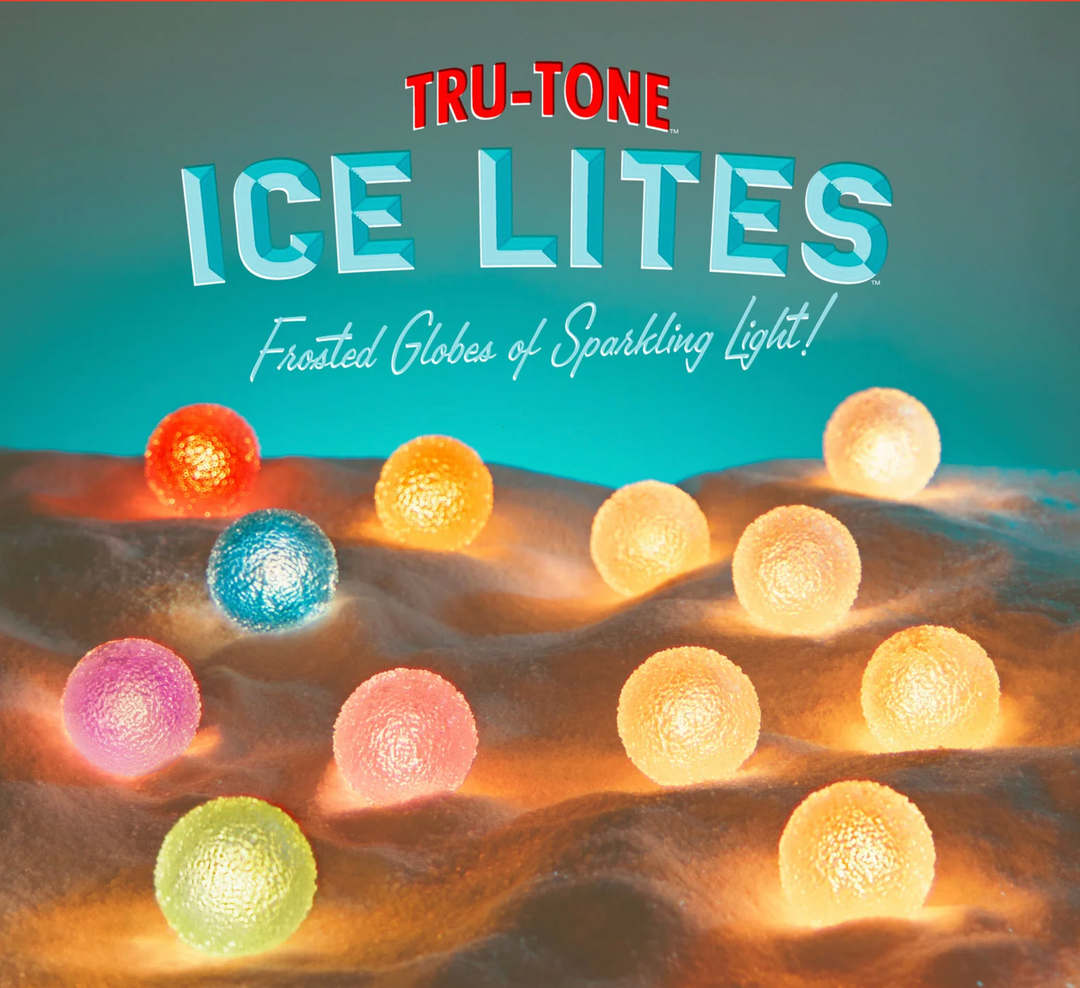 Ice Lites Vintage Style 12 LED Stringed Light Set Frosted Clear